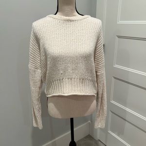altar’d state cropped cream/white sweater